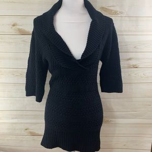 Wet Seal Black Knit Sweater Tunic